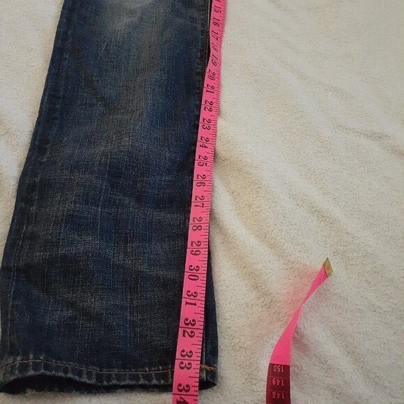 True Religion Men's Size 30 Medium Wash Distressed Rocco Relaxed Skinny Jeans - Picture 16 of 16